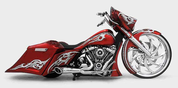 ABGASANLAGE  "THE MONSTER" TURNOUT AUSPUFFANLAGE FÜR TOURING 95-06 MIT EG ABE